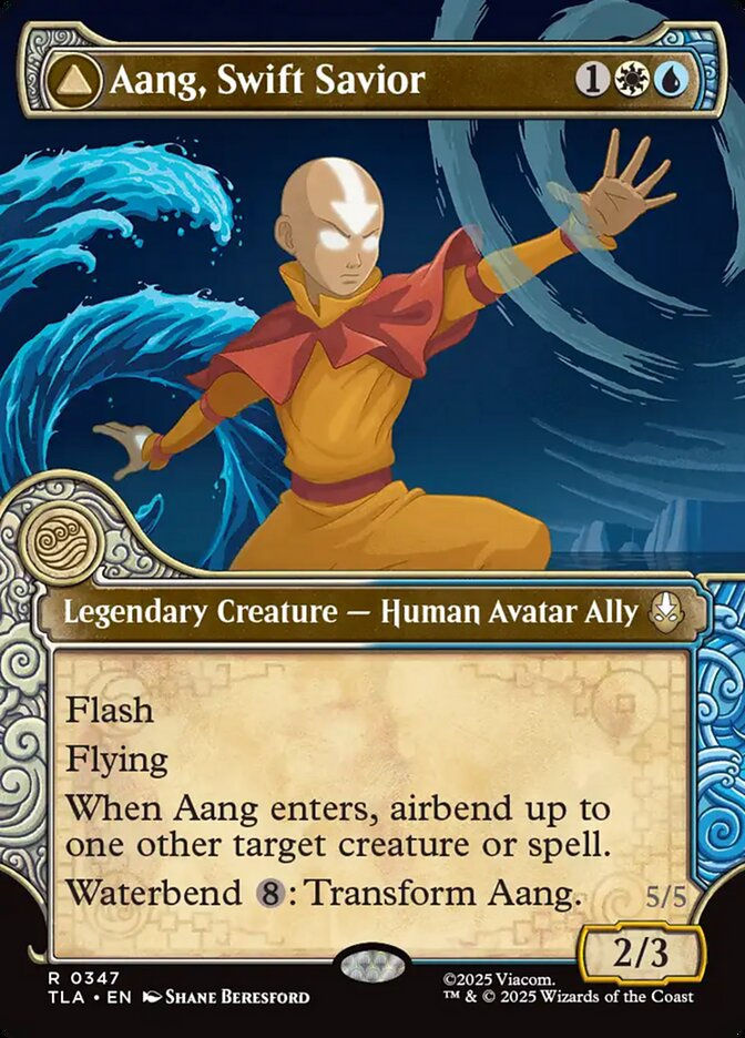 Aang, Swift Savior // Aang and La, Ocean's Fury (TLA) (347) / Showcase — cara 1 de 2