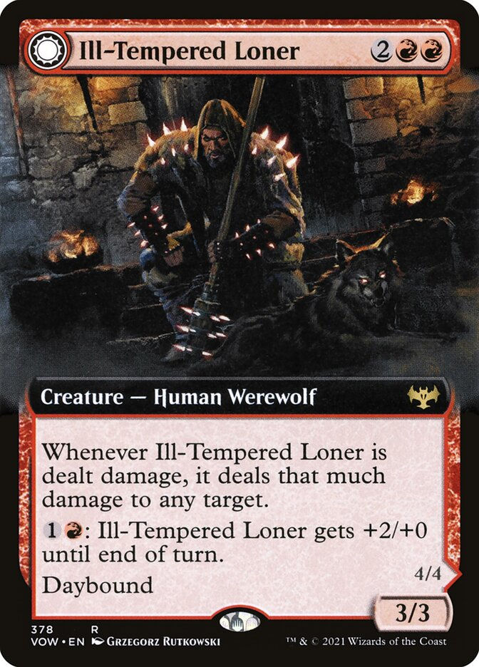 Ill-Tempered Loner // Howlpack Avenger (VOW) (378) / Extended Art — cara 1 de 2