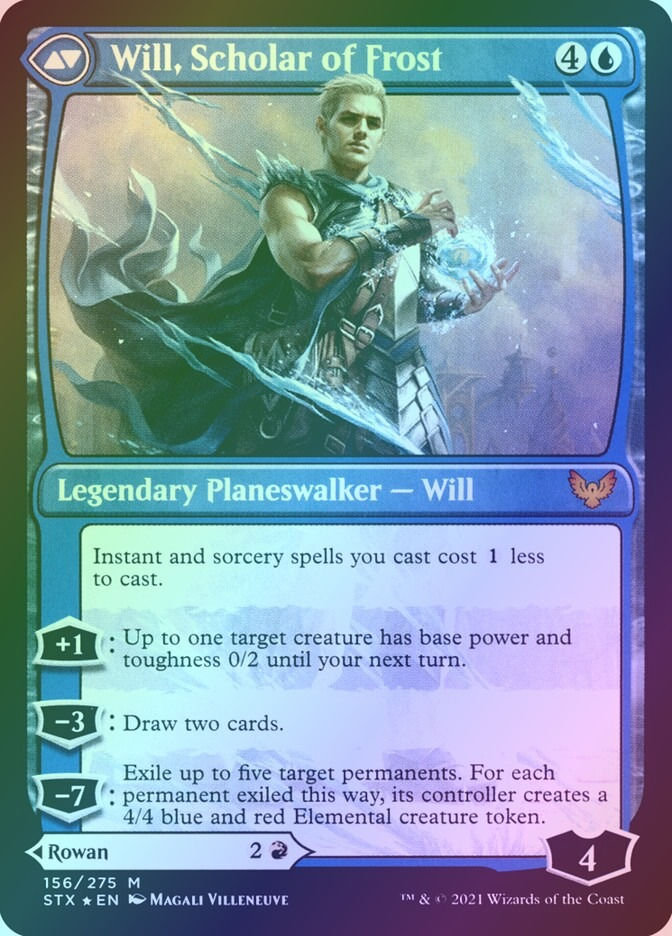 Rowan, Scholar of Sparks // Will, Scholar of Frost (PSTX) (156s) / Foil — cara 2 de 2