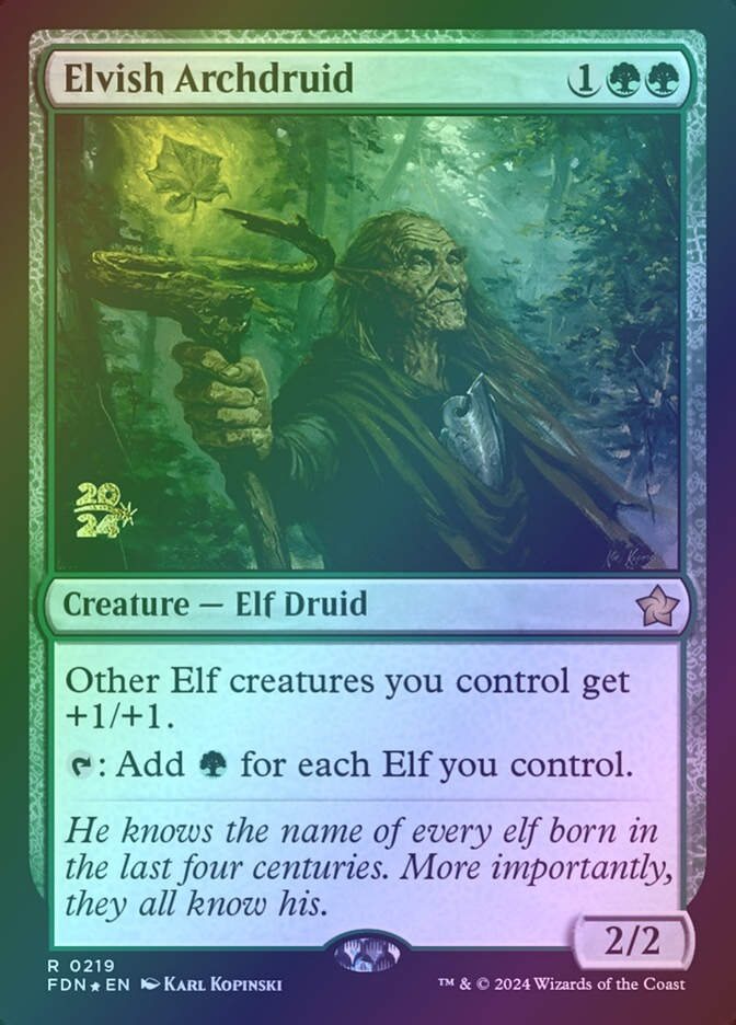 Elvish Archdruid (PFDN) (219s) / Foil