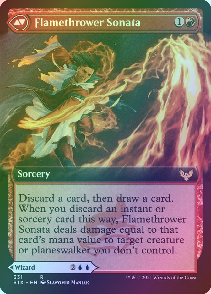 Torrent Sculptor // Flamethrower Sonata (STX) (331) / Extended Art / Foil — cara 2 de 2