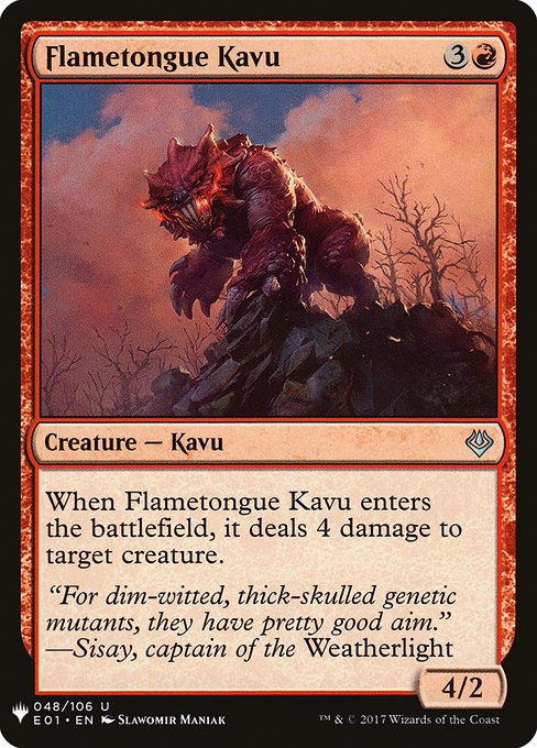 Flametongue Kavu (PLST) (E01-48)