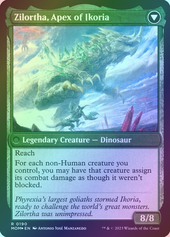 Invasion of Ikoria // Zilortha, Apex of Ikoria (PMOM) (190s) / Foil — cara 2 de 2