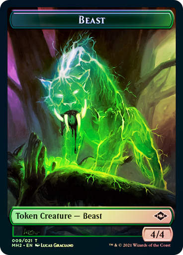Token (Beast // Treasure (21) (MH2) / Foil