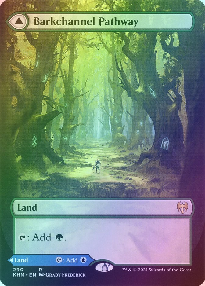 Barkchannel Pathway // Tidechannel Pathway (KHM) (290) / Borderless / Foil — cara 1 de 2