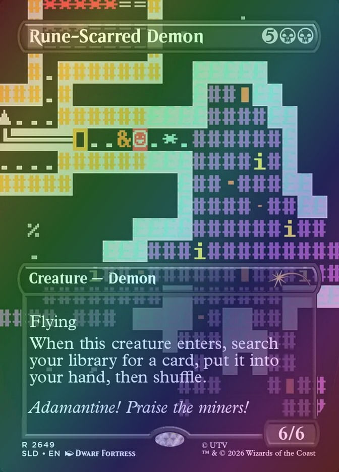 Rune-Scarred Demon (SLD) (2649) / Borderless / Foil