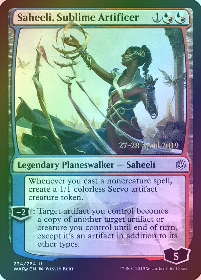 Saheeli, Sublime Artificer (PWAR) (234s) / Foil
