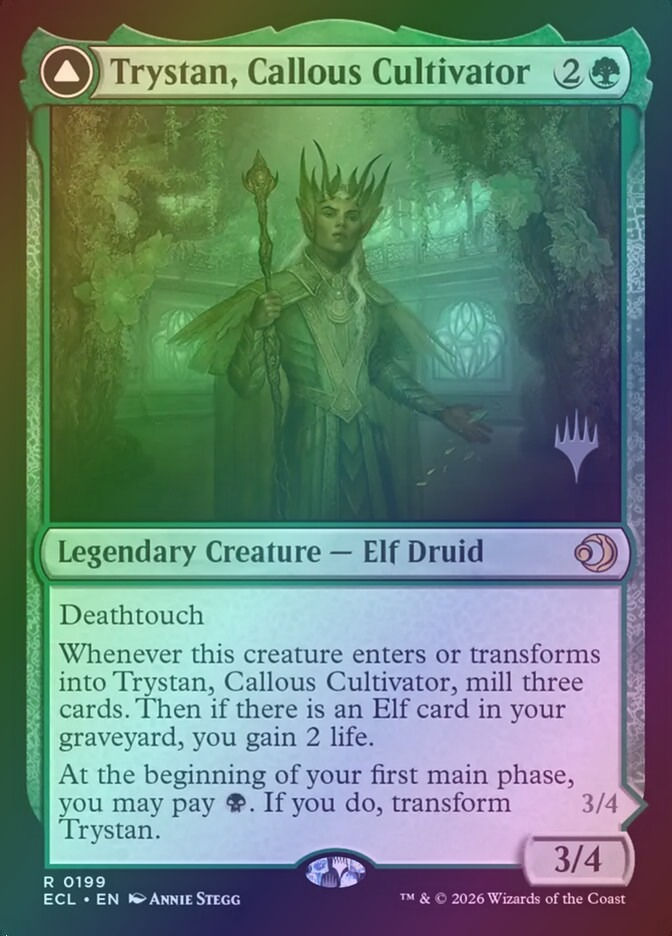 Trystan, Callous Cultivator // Trystan, Penitent Culler (PECL) (199p) / Foil — cara 1 de 2
