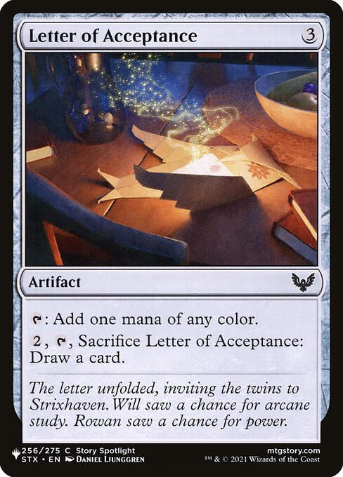 Letter of Acceptance (PLST) (STX-256)