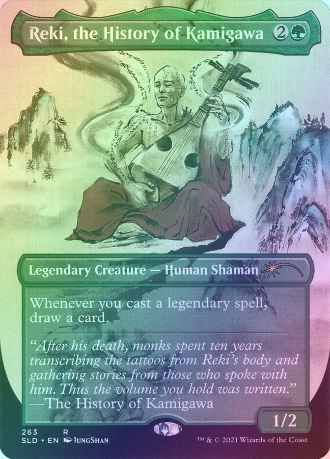 Reki, the History of Kamigawa (SLD) (263) / Borderless / Foil