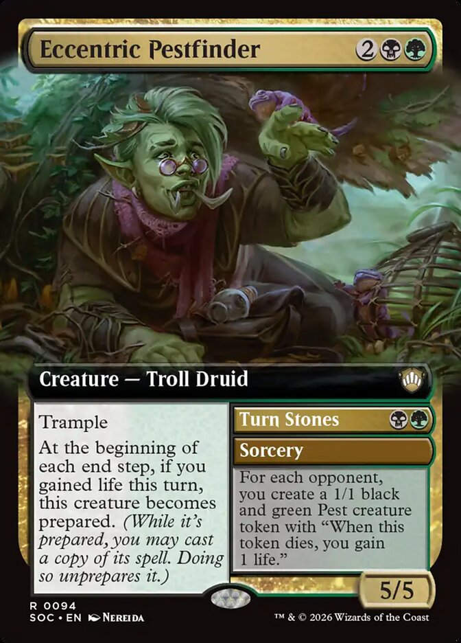 Eccentric Pestfinder // Turn Stones (SOC) (94) / Extended Art