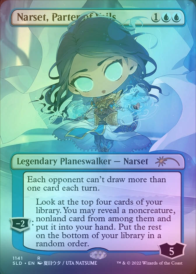 Narset, Parter of Veils (SLD) (1141) / Borderless / Foil