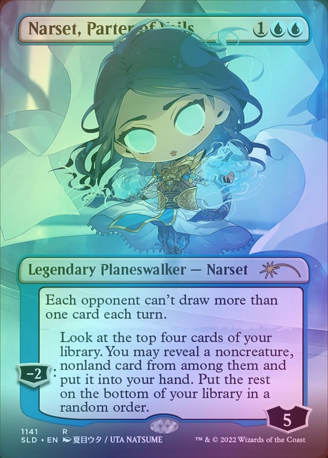 Narset, Parter of Veils (SLD) (1141) / Borderless / Foil