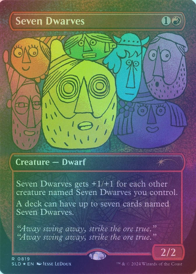 Seven Dwarves (SLD) (819) / Borderless / Foil
