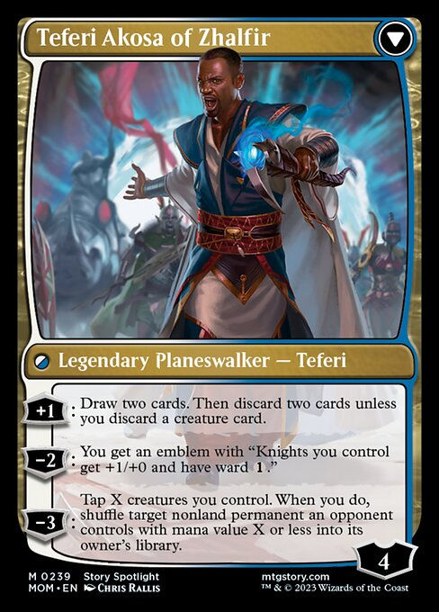 Invasion of New Phyrexia // Teferi Akosa of Zhalfir (mom) — cara 2 de 2