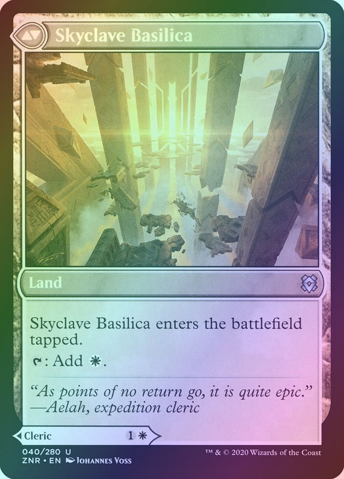 Skyclave Cleric // Skyclave Basilica (ZNR) (40) / Foil — cara 2 de 2