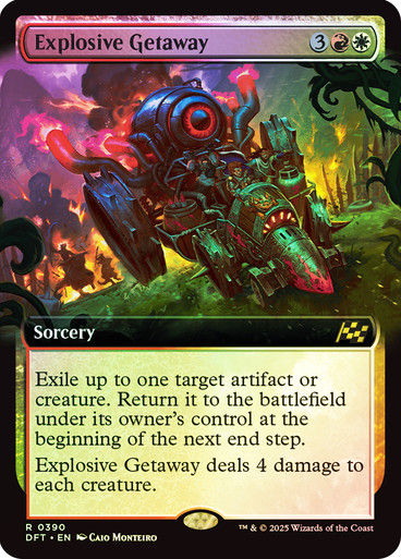 Explosive Getaway (DFT) (390) / Foil / Extended Art