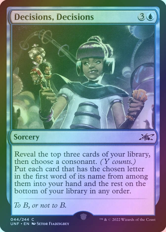 Decisions, Decisions (UNF) (44) / Foil