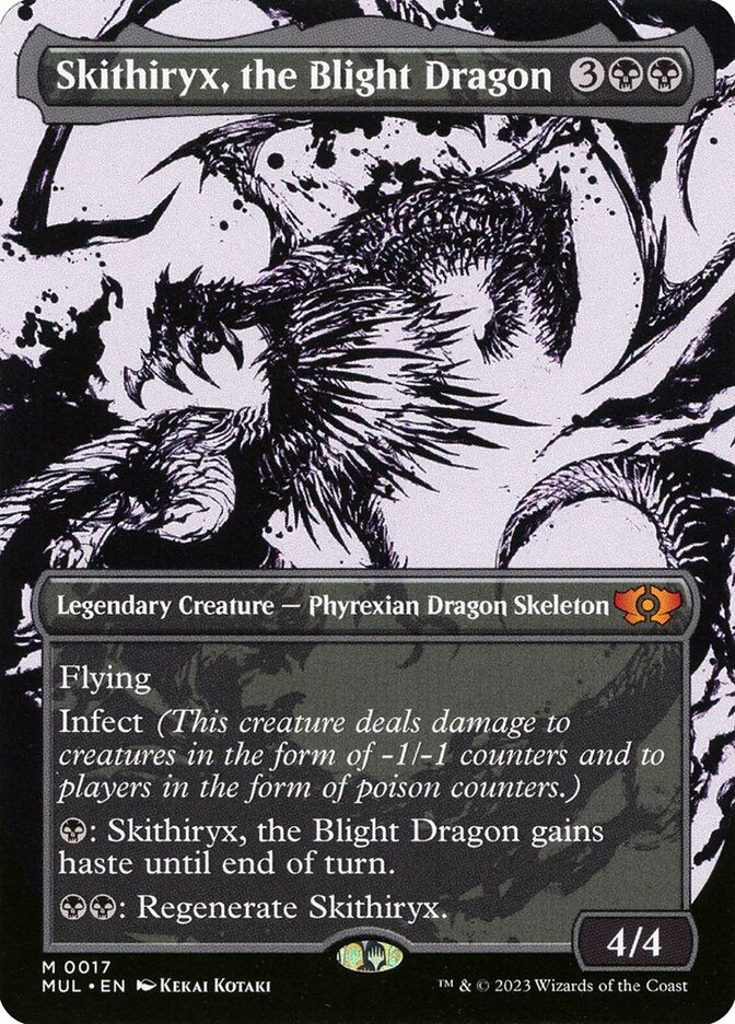 Skithiryx, the Blight Dragon (MUL) (17) / Borderless / Showcase