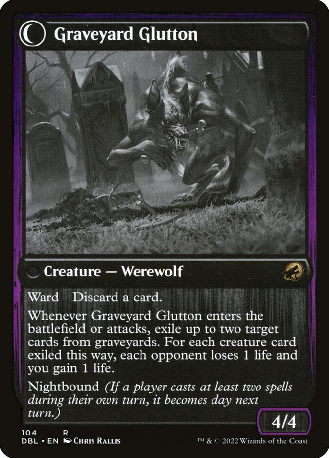 Graveyard Trespasser // Graveyard Glutton (DBL) (104) — cara 2 de 2
