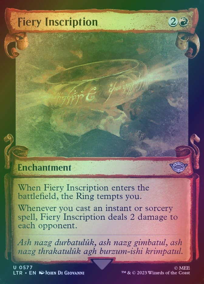 Fiery Inscription (LTR) (577) / Showcase / Foil