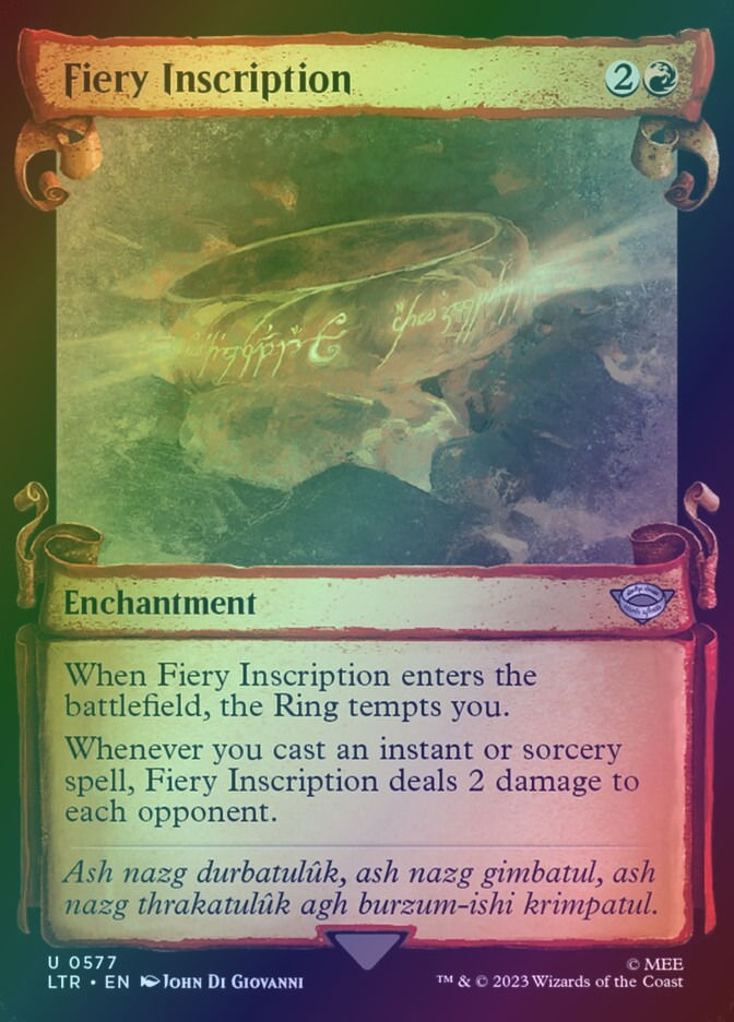 Fiery Inscription (LTR) (577) / Showcase / Foil
