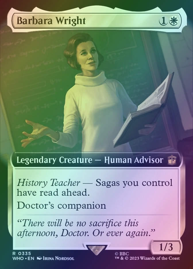Barbara Wright (WHO) (335) / Extended Art / Foil