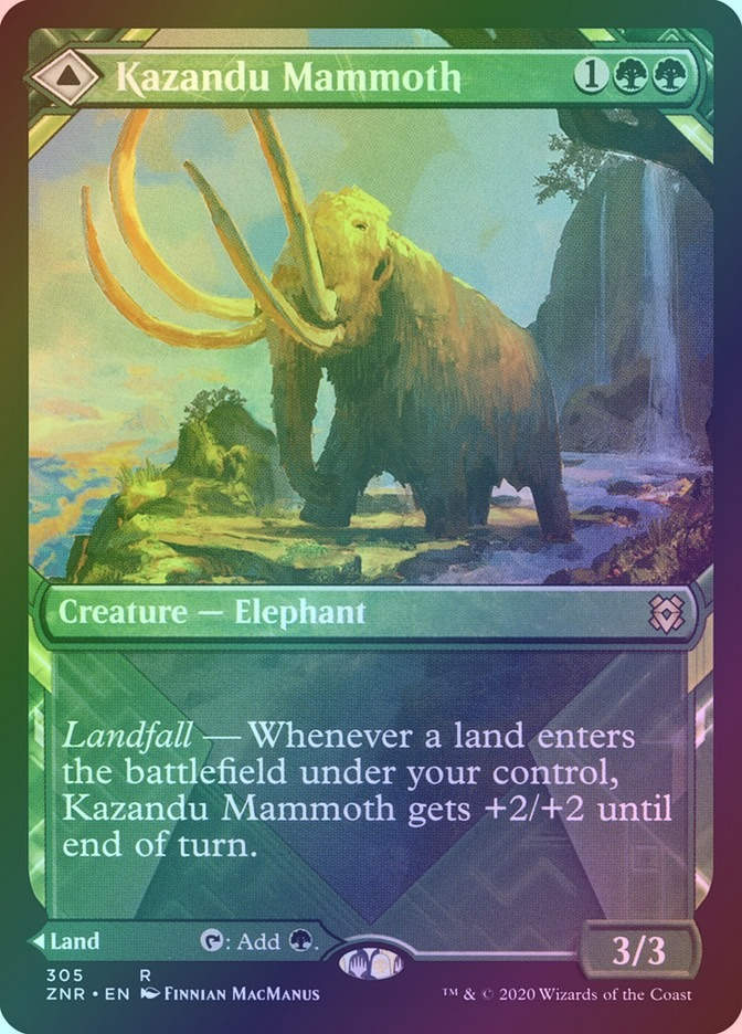 Kazandu Mammoth // Kazandu Valley (ZNR) (305) / Showcase / Foil