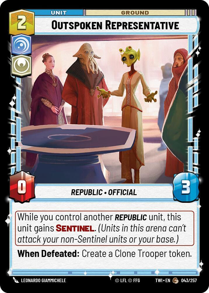 Outspoken Representative (TWI) (043/257) / Foil