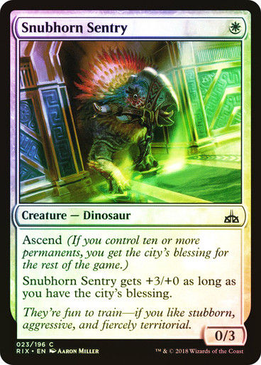 Snubhorn Sentry (RIX) (23) / Foil