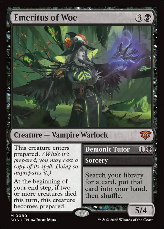 Emeritus of Woe // Demonic Tutor (SOS) (80)