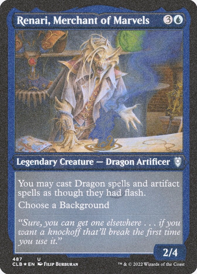 Renari, Merchant of Marvels (CLB) (487) / Foil Etched