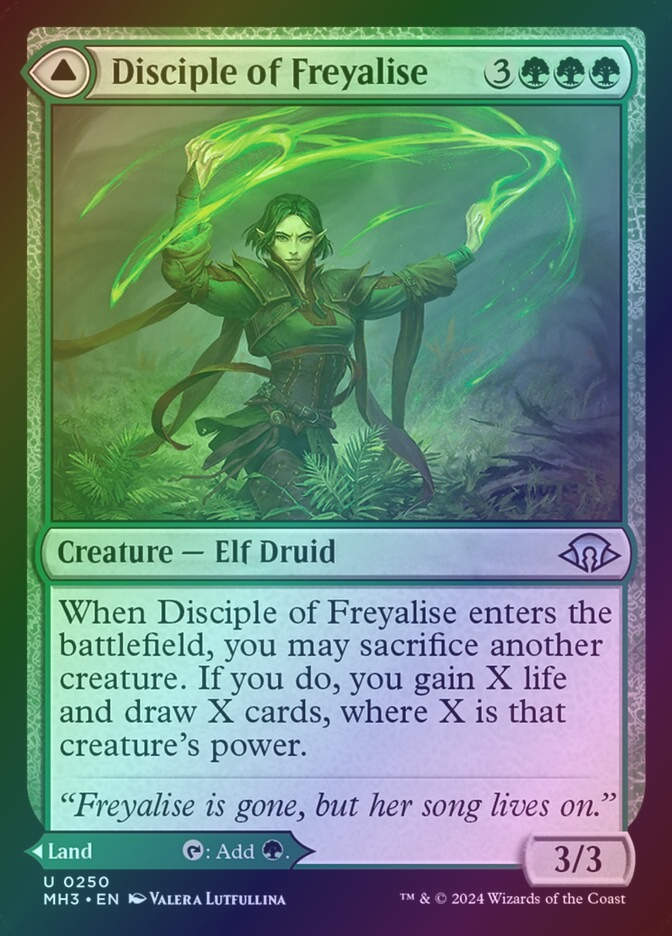 Disciple of Freyalise // Garden of Freyalise (MH3) (250) / Foil