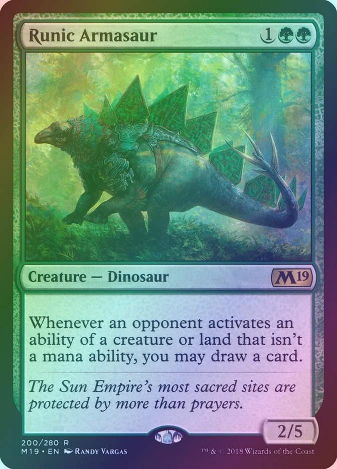 Runic Armasaur (M19) (200) / Foil