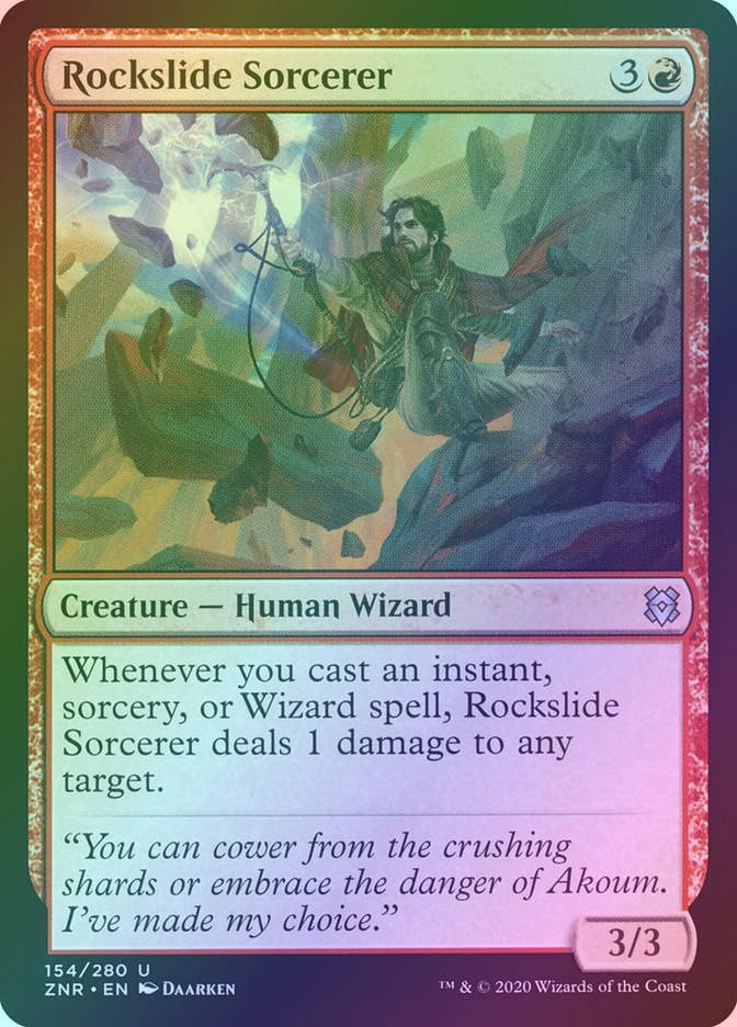Rockslide Sorcerer (ZNR) (154) / Foil