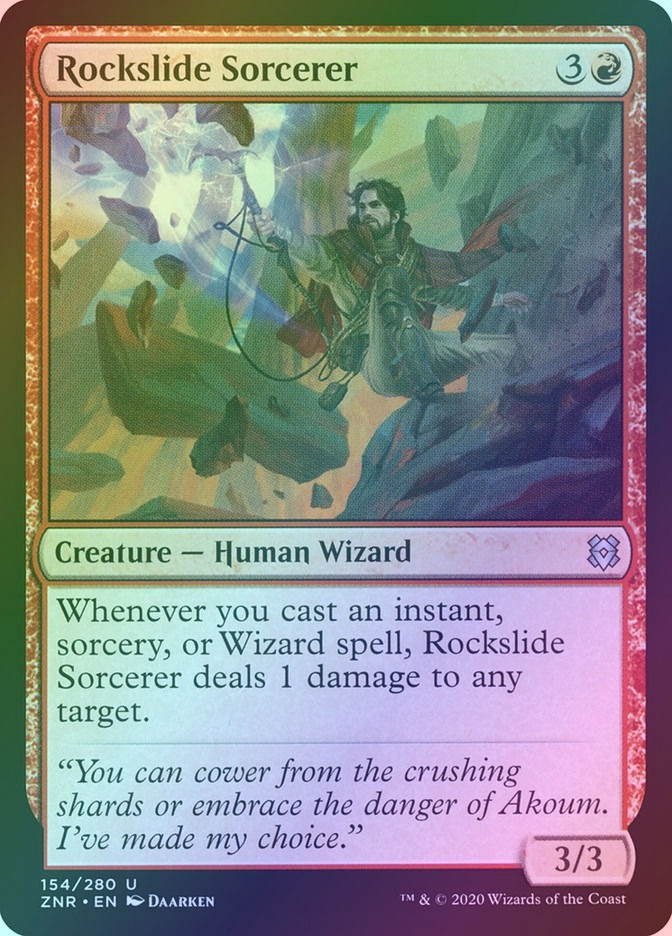 Rockslide Sorcerer (ZNR) (154) / Foil