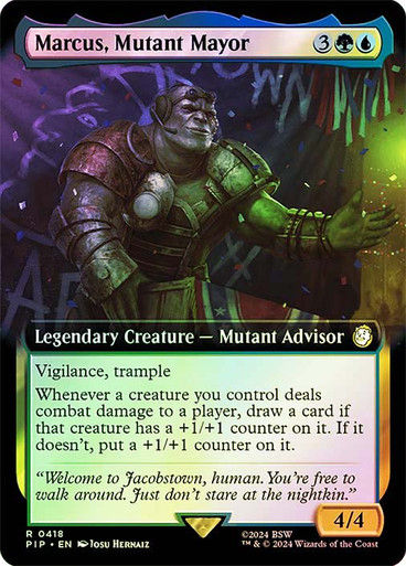 Marcus, Mutant Mayor (pip) (418) / Extended Art Foil