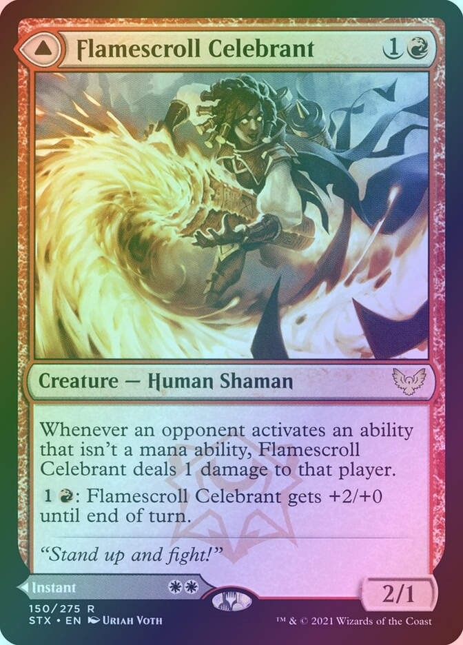 Flamescroll Celebrant // Revel in Silence (STX) (150) / Foil