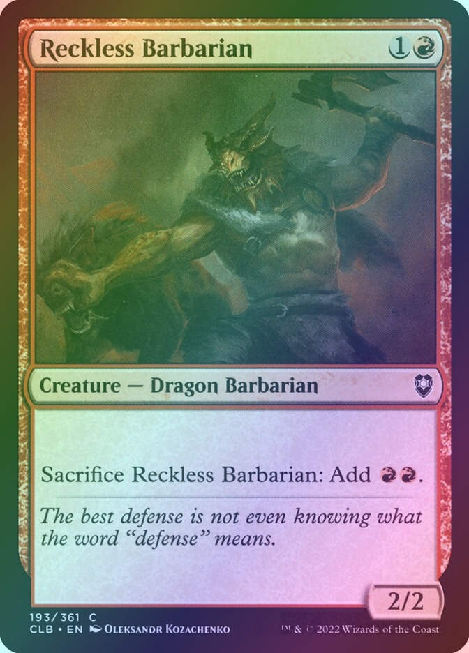 Reckless Barbarian (CLB) (193) / Foil