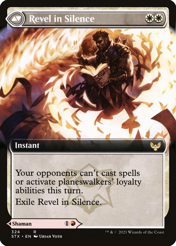 Flamescroll Celebrant // Revel in Silence (STX) (324) / Extended Art — cara 2 de 2