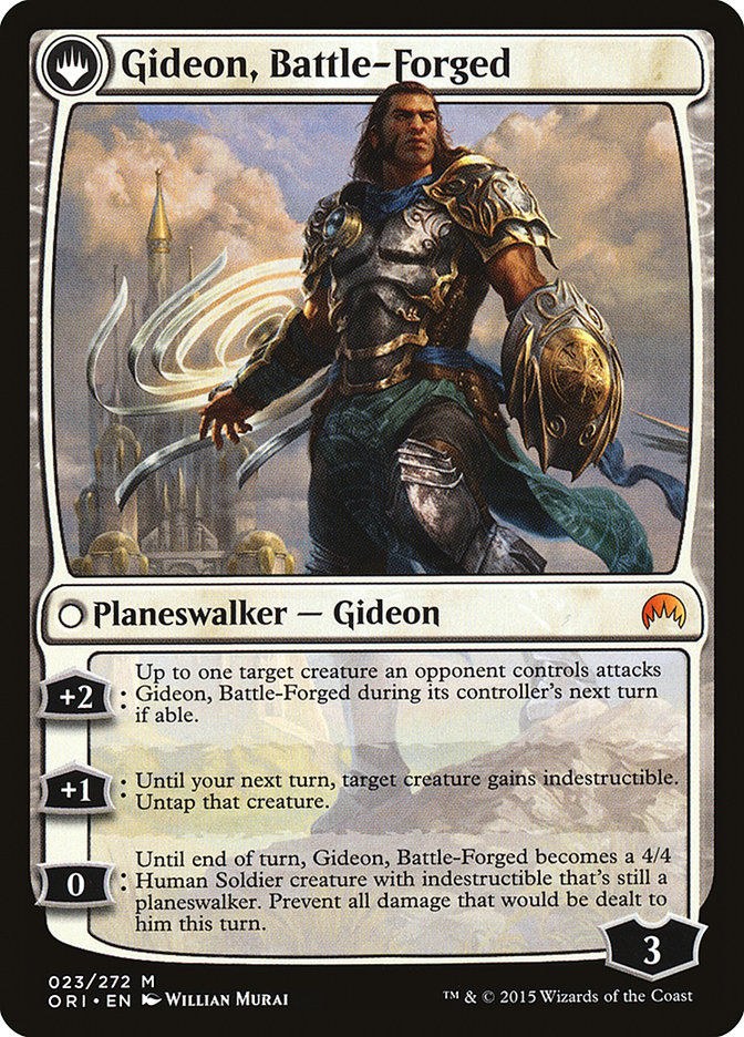 Kytheon, Hero of Akros // Gideon, Battle-Forged (ORI) (23) — cara 2 de 2