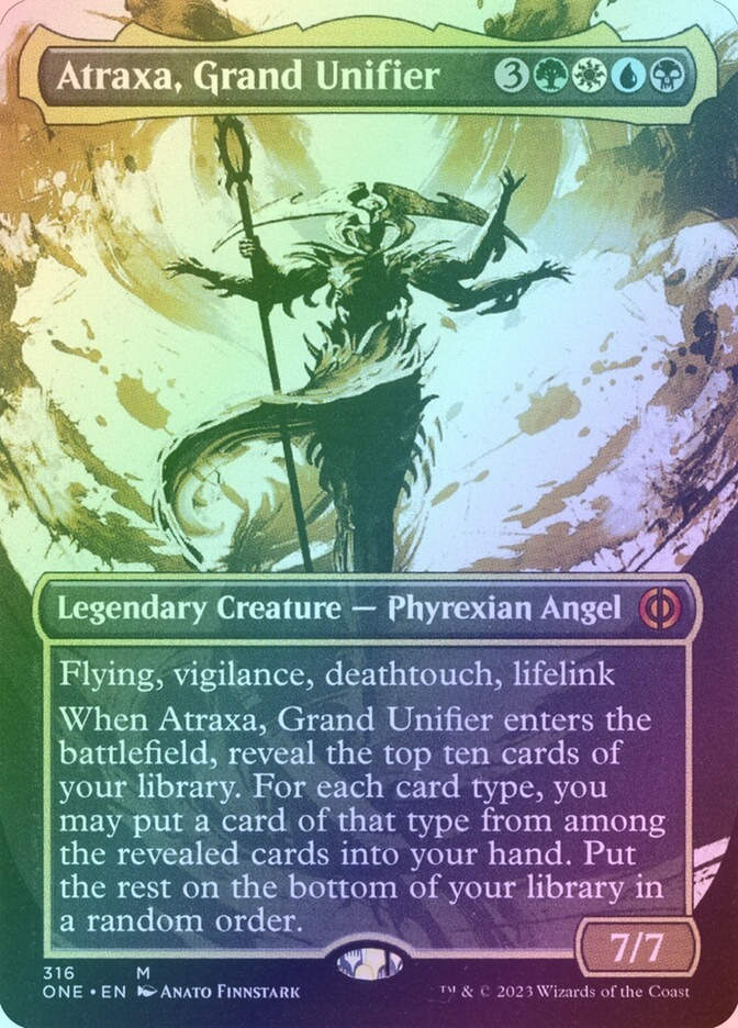 Atraxa, Grand Unifier (ONE) (316) / Borderless / Showcase / Foil