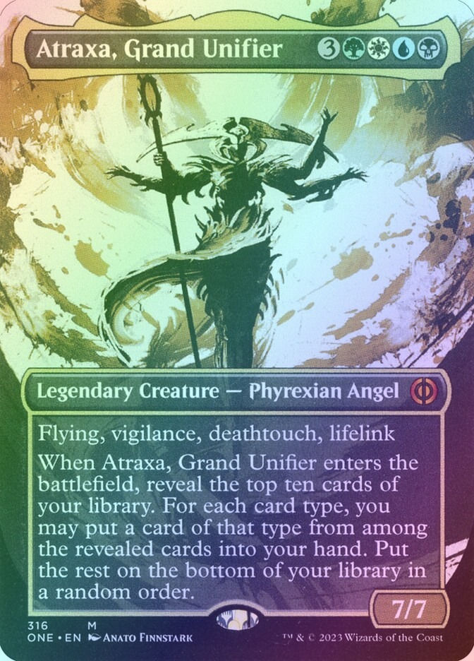 Atraxa, Grand Unifier (ONE) (316) / Borderless / Showcase / Foil