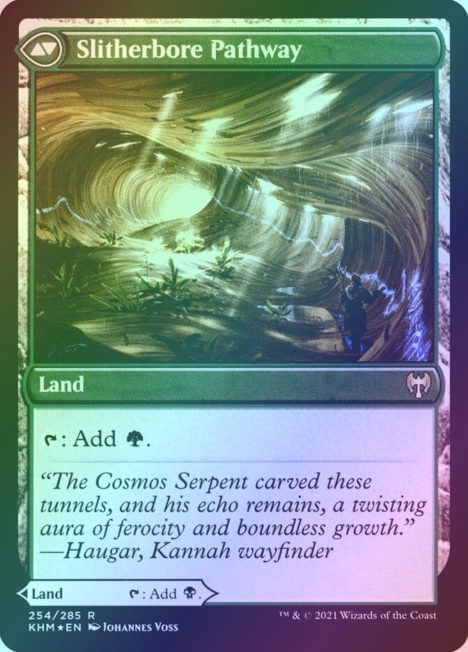Darkbore Pathway // Slitherbore Pathway (PKHM) (254s) / Foil — cara 2 de 2