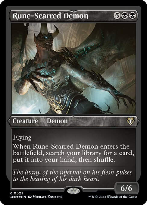 Rune-Scarred Demon (cmm) / Foil Etched