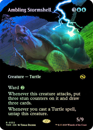 Ambling Stormshell (TDM) (332) / Foil / Showcase BL