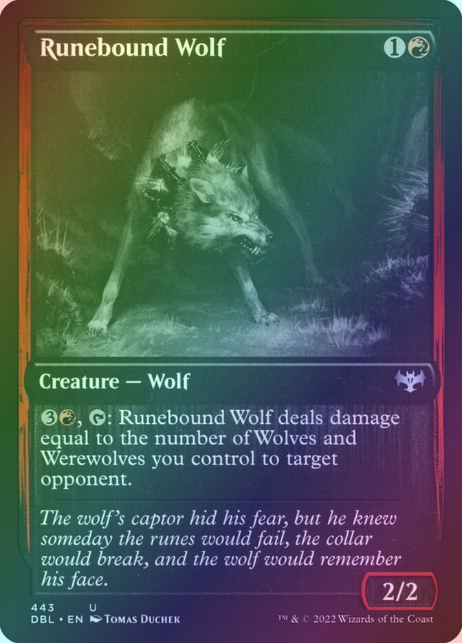 Runebound Wolf (DBL) (443) / Foil