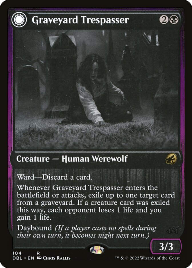 Graveyard Trespasser // Graveyard Glutton (DBL) (104)