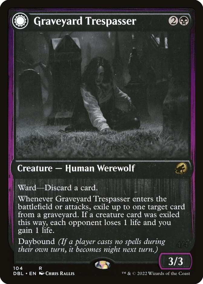 Graveyard Trespasser // Graveyard Glutton (DBL) (104) — cara 1 de 2