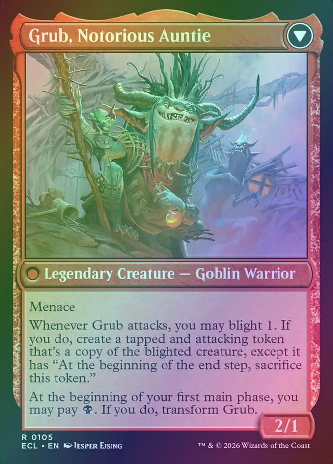 Grub, Storied Matriarch // Grub, Notorious Auntie (PECL) (105p) / Foil — cara 2 de 2